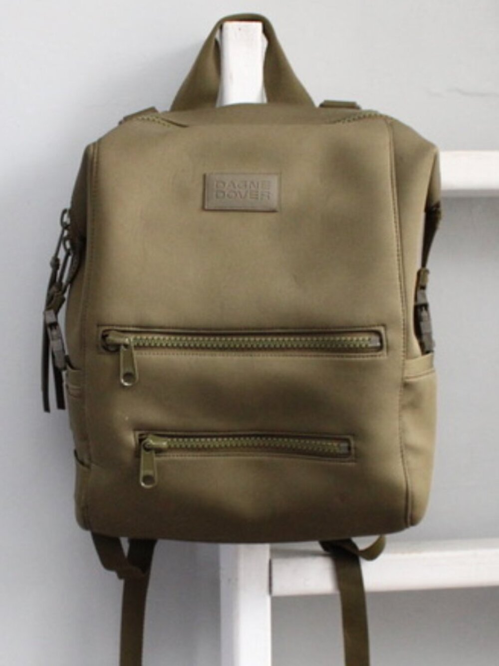 Dagne Dover Indi Beoprene Diaper Backpack Dark Moss A Deep Olive Green Large